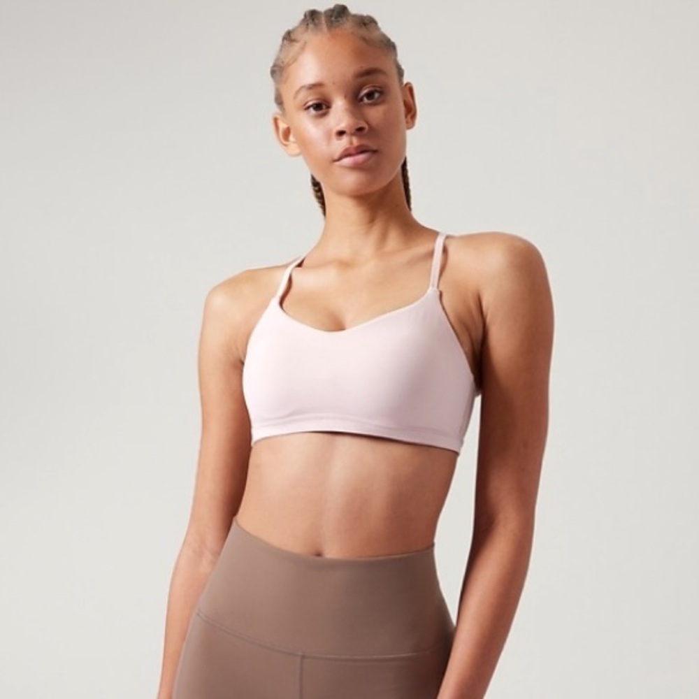 ATHLETA Women Active Pale Pink Sport Bra | XS